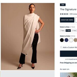 Bleusalt- WHITE 2 yard Signature Wrap